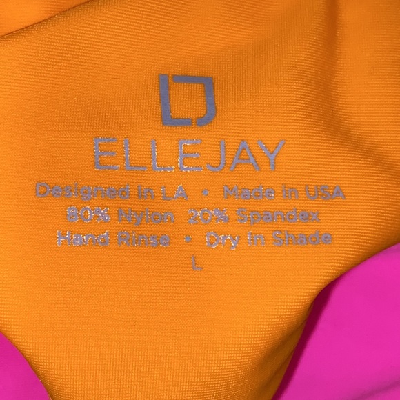 NWT Ellejay Bandeau Lauren Neon Swim Top - Picture 4 of 4